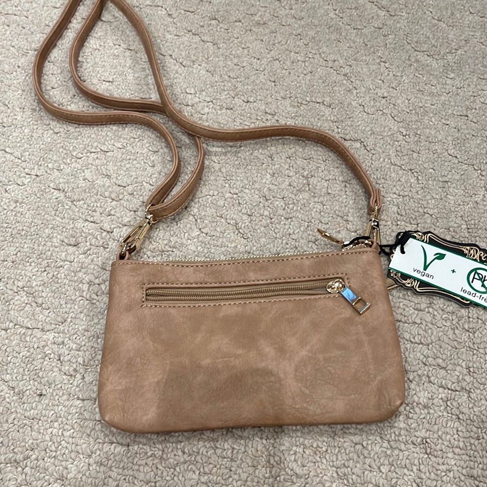 Beige shoulder bag/clutch